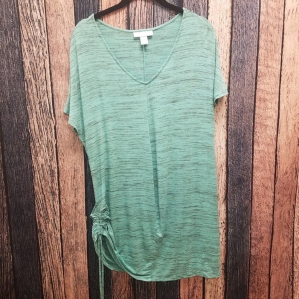 Teal V Neck Maternity Tunic